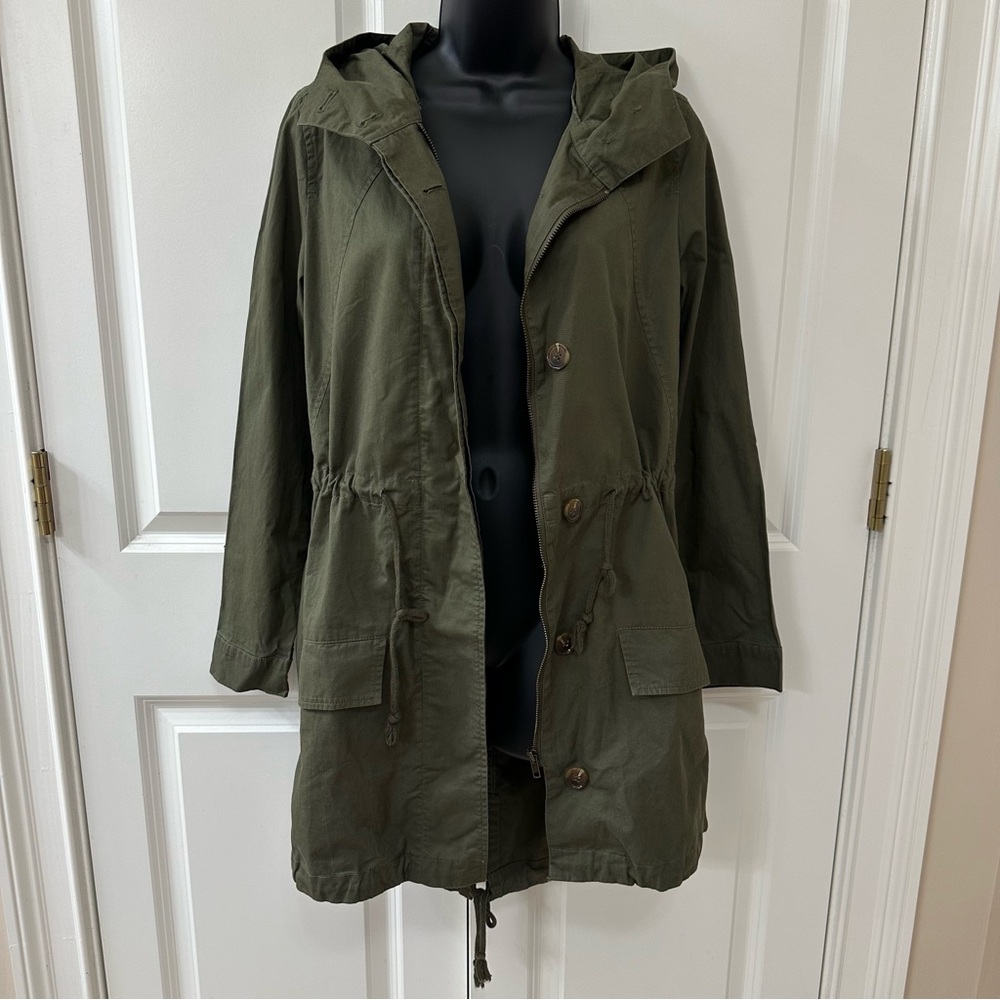 Olive Green Military Anorak Jacket